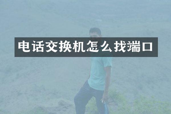 电话交换机怎么找端口