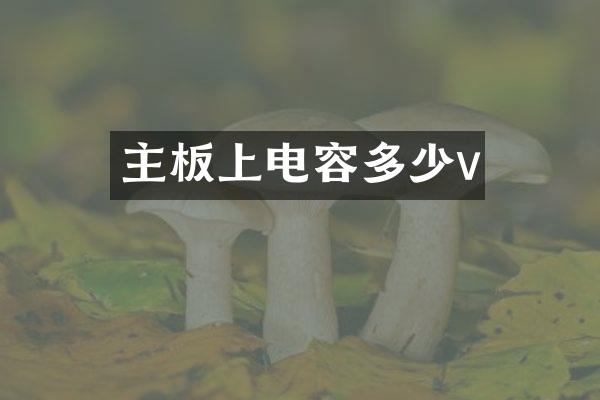 主板上电容多少v