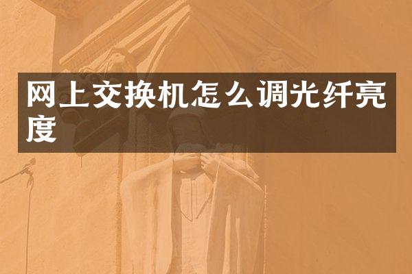 网上交换机怎么调光纤亮度