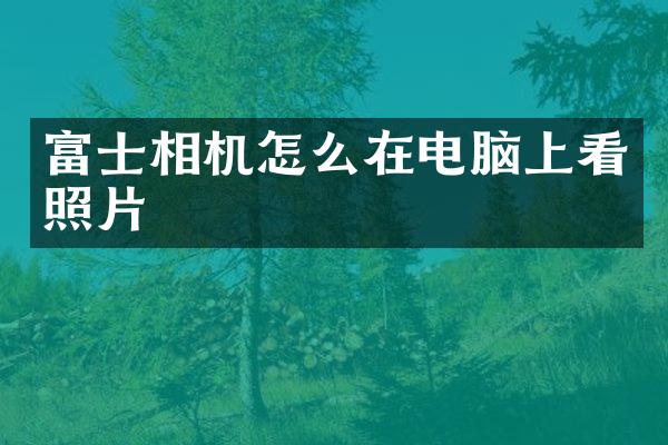 富士相机怎么在电脑上看照片