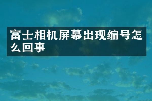 富士相机屏幕出现编号怎么回事