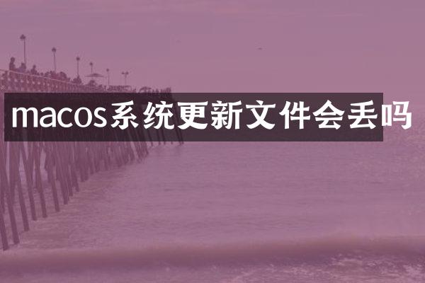 macos系统更新文件会丢吗