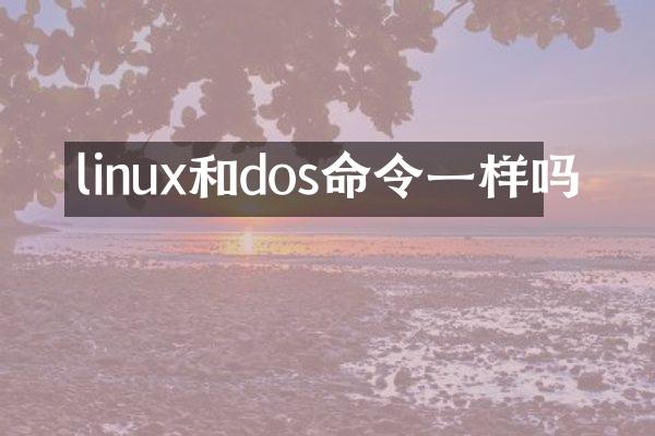 linux和dos命令一样吗