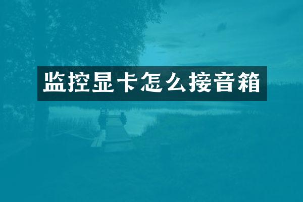 监控显卡怎么接音箱