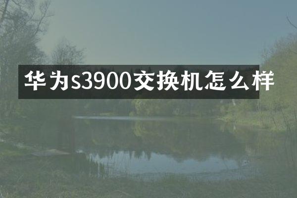 华为s3900交换机怎么样