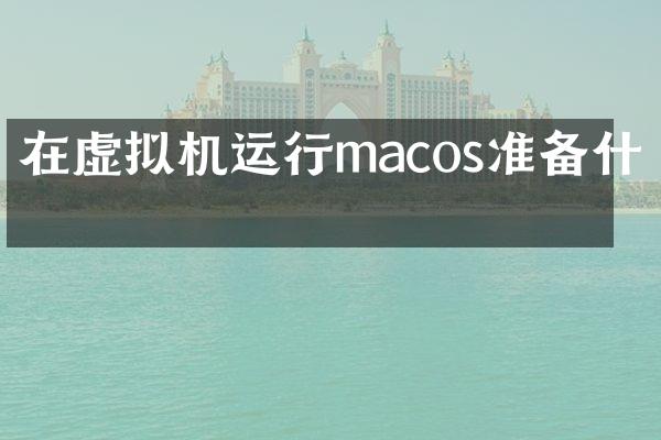 在虚拟机运行macos准备什么