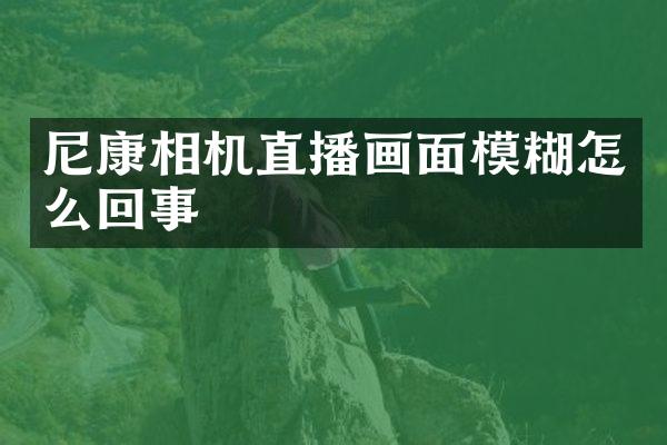 尼康相机直播画面模糊怎么回事
