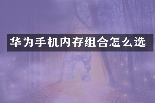 华为手机内存组合怎么选