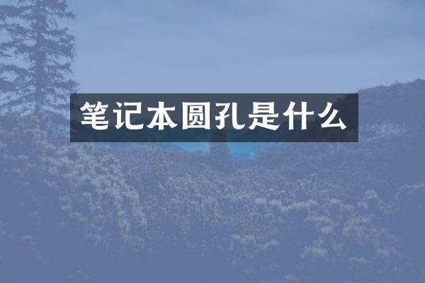 笔记本圆孔是什么