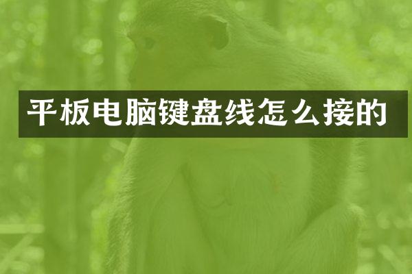 平板电脑键盘线怎么接的