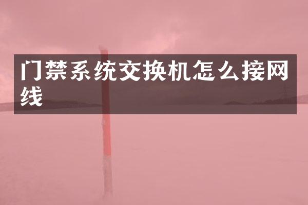 门禁系统交换机怎么接网线