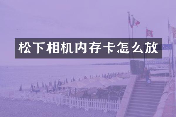 相机内存卡怎么放