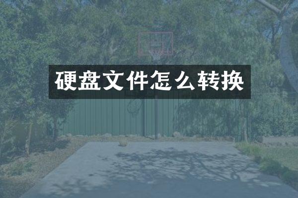 硬盘文件怎么转换