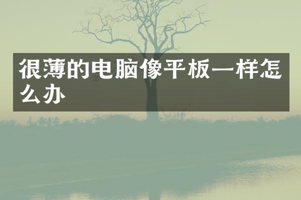 很薄的电脑像平板一样怎么办