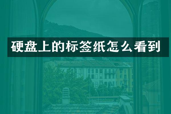 硬盘上的标签纸怎么看到