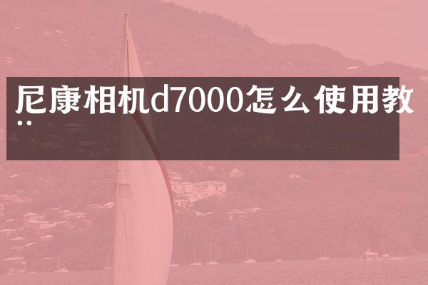 尼康相机d7000怎么使用教程