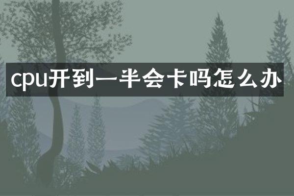 cpu开到一半会卡吗怎么办