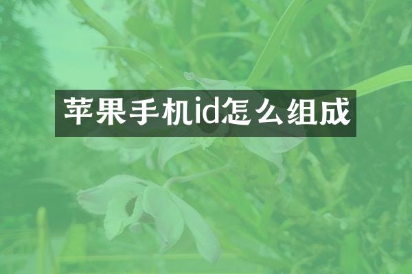 苹果手机id怎么组成