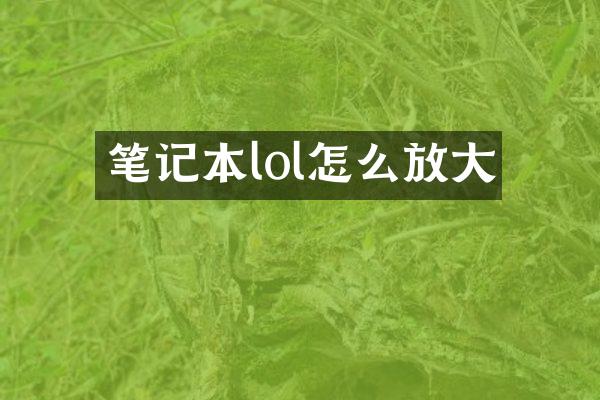 笔记本lol怎么放大