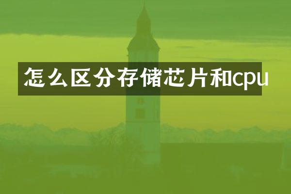 怎么区分存储芯片和cpu