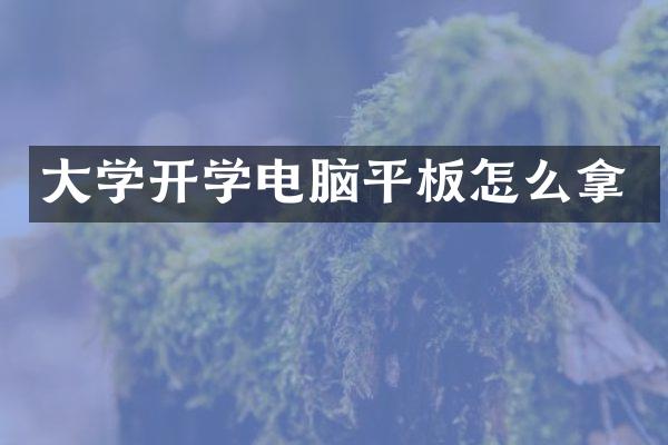 大学开学电脑平板怎么拿
