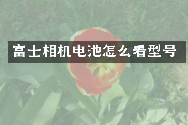 富士相机电池怎么看型号