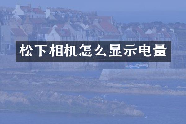 相机怎么显示电量