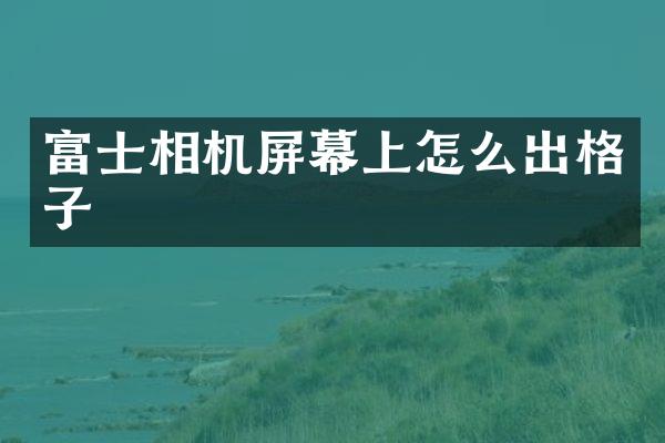 富士相机屏幕上怎么出格子