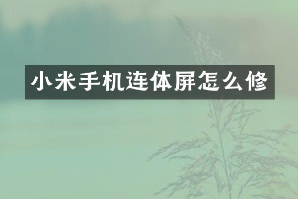 小米手机连体屏怎么修