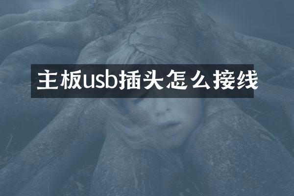 主板usb插头怎么接线