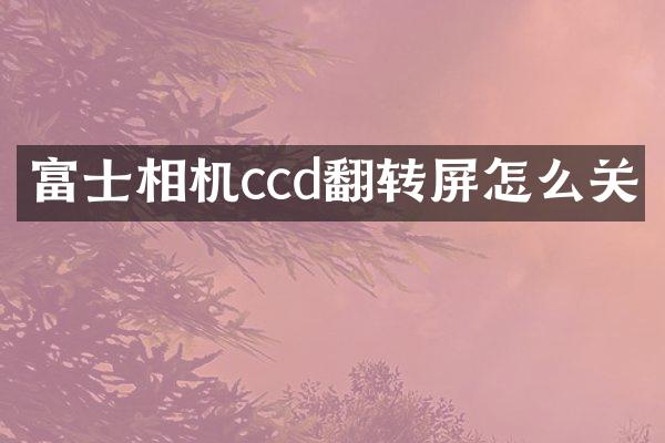 富士相机ccd翻转屏怎么关