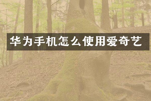 华为手机怎么使用爱奇艺