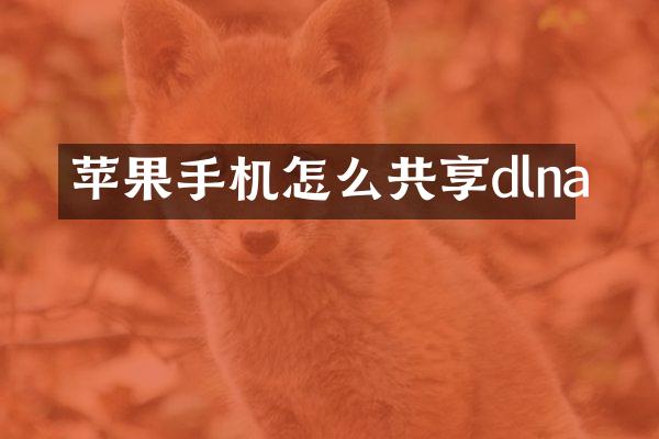 苹果手机怎么共享dlna