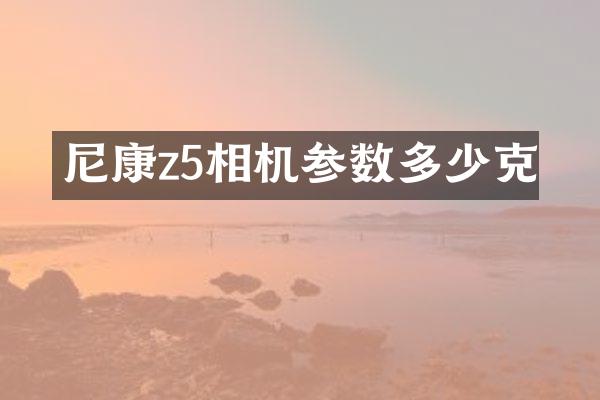 尼康z5相机参数多少克