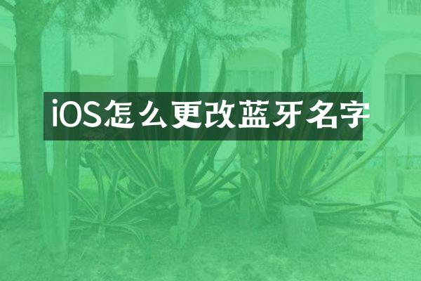 iOS怎么更改蓝牙名字