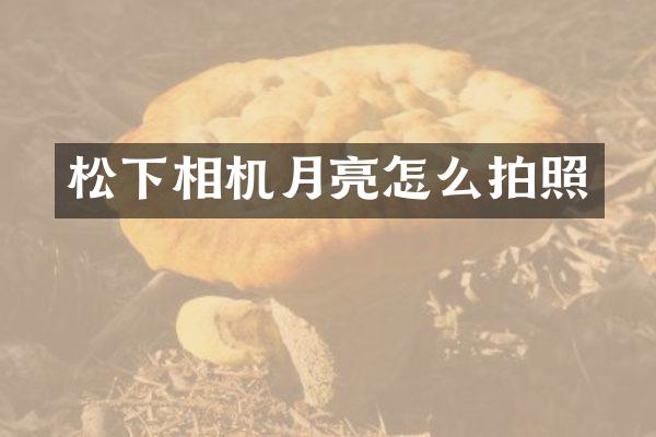 相机月亮怎么拍照