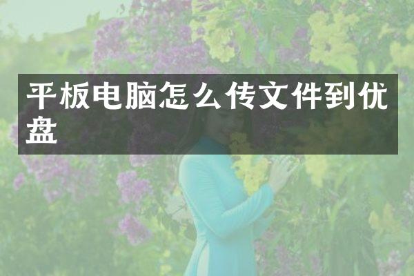 平板电脑怎么传文件到优盘