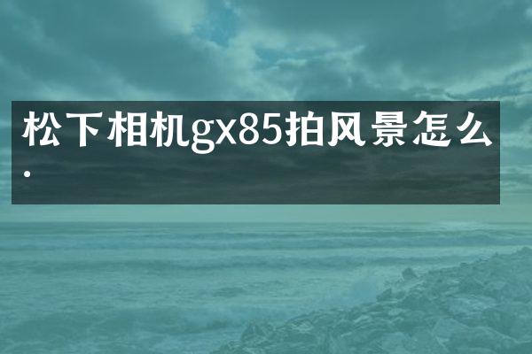相机gx85拍风景怎么样