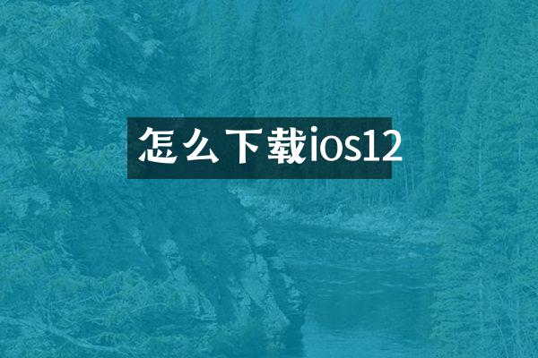 怎么下载ios12
