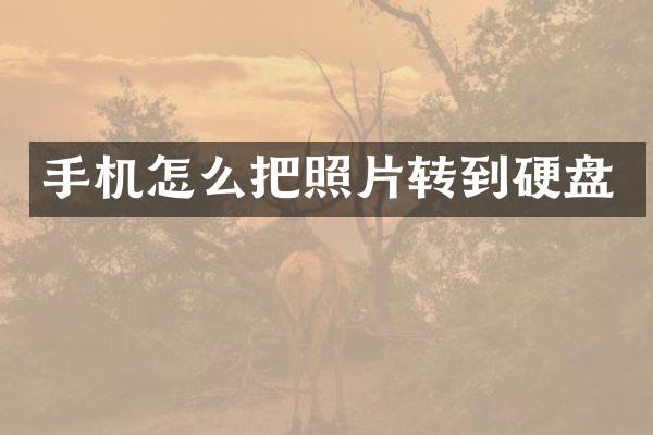 手机怎么把照片转到硬盘