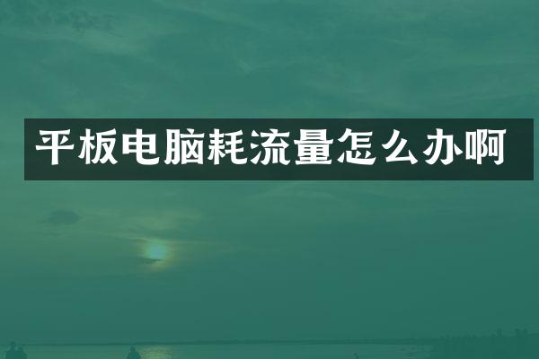 平板电脑耗流量怎么办啊