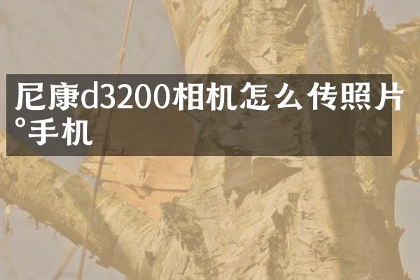 尼康d3200相机怎么传照片到手机