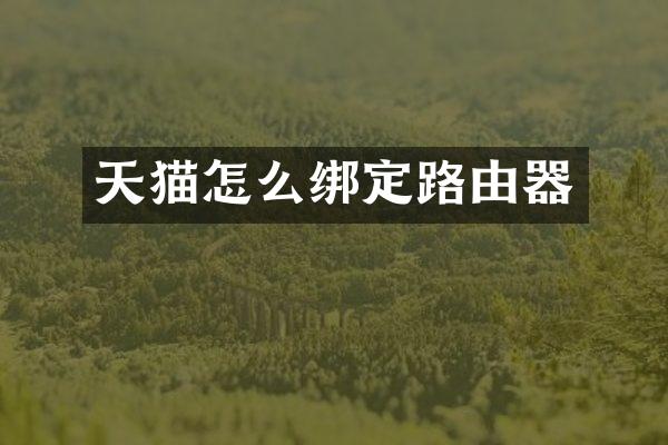 天猫怎么绑定路由器
