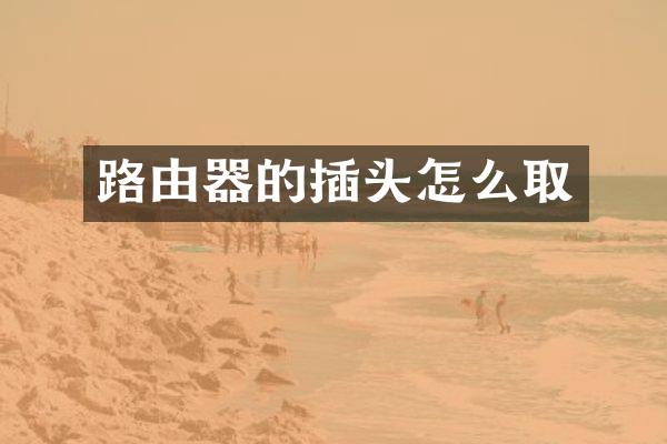 路由器的插头怎么取