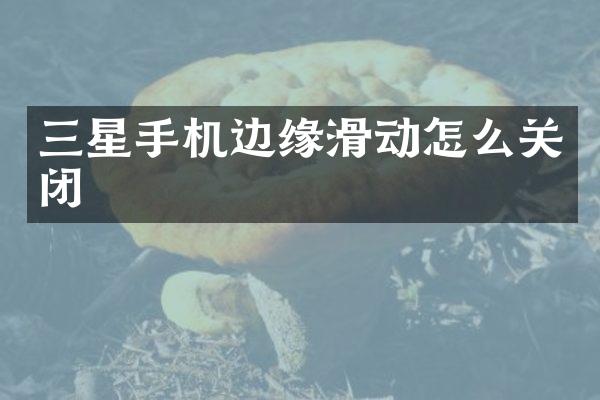 三星手机边缘滑动怎么关闭