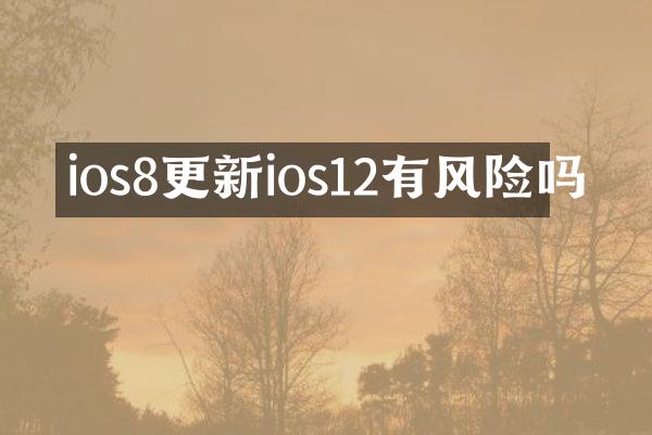 ios8更新ios12有风险吗