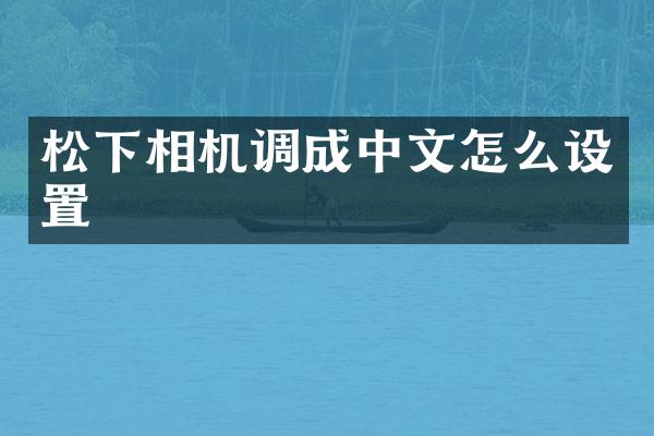 相机调成中文怎么设置