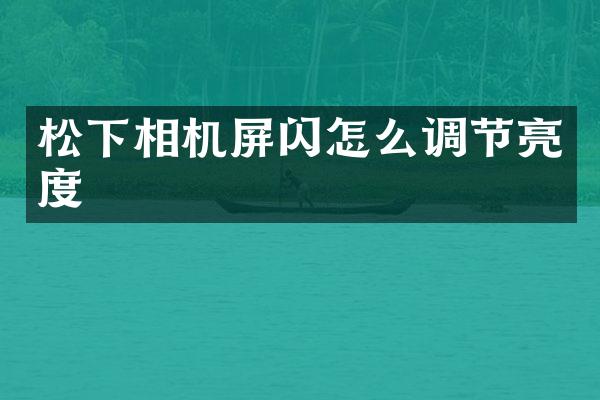 相机屏闪怎么调节亮度