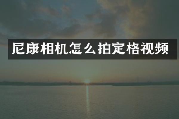 尼康相机怎么拍定格视频