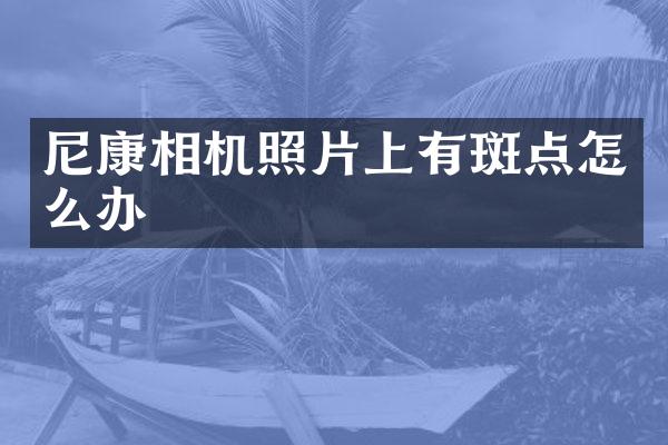 尼康相机照片上有斑点怎么办